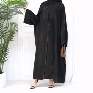 Elegant Open Abaya Set