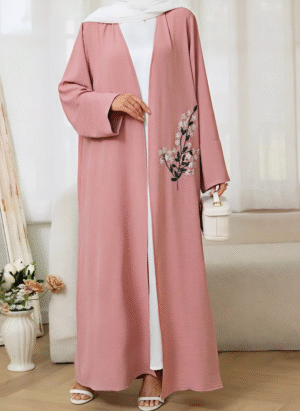 Elegant Pink One-Piece Abaya
